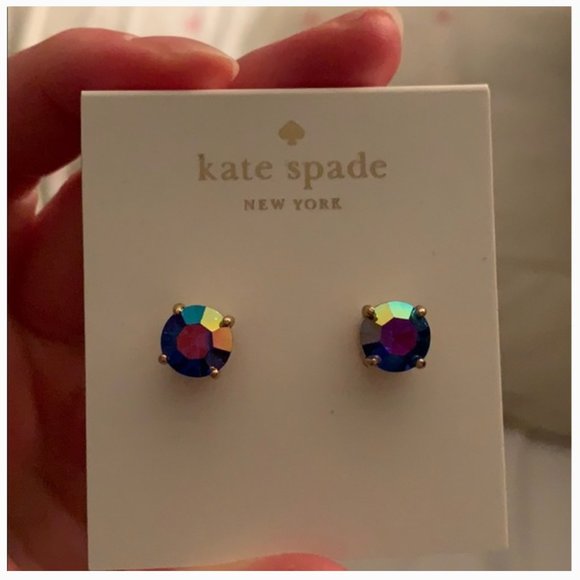 kate spade multicolor blue gumdrop stud earrings nwt - Picture 4 of 5